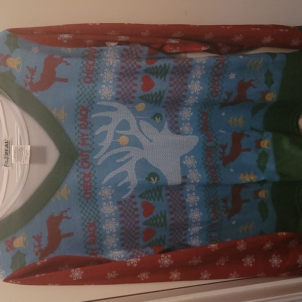 FauxReal Ugly "Holiday" long sleeve tshirt XL